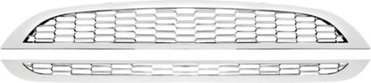 72R-MNCOP01R56-CH ABS R56S Honeycomb Meh Style Performance Grille Chrome Frame/Black Mesh