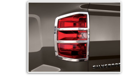 ABS Chrome Tail Light Bezel 2014 - 2015 Chevy Silverado
