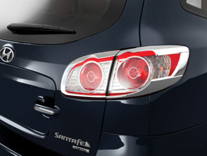 ABS Chrome Tail Light Bezel 4-Pc 2010 - 2012 Hyundai SantaFe