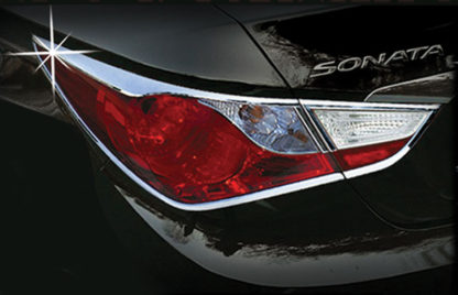 ABS Chrome Tail Light Bezel 4-Pc (Will NOT fit 2014 Model) 2011 - 2013 Hyundai Sonata
