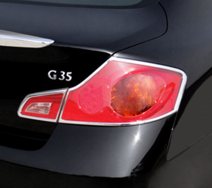ABS Chrome Tail Light Bezel 4-Pc 2007 - 2013 Infiniti G-Series