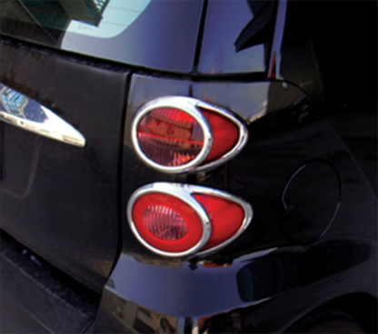 ABS Chrome Tail Light Bezel 4-Pc 2008 - 2012 Smart ForTwo