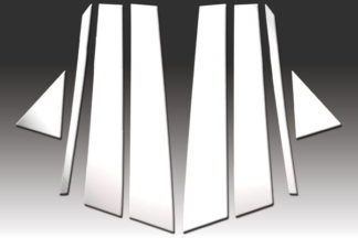 Mirror Finish Stainless Steel Pillar Post w/ Diagonal Extension 8-Pc 2011 - 2016 Audi A8
