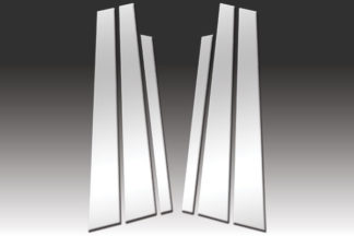 Mirror Finish Stainless Steel Pillar Post 6-Pc 1994 - 2001 BMW 7-Series-E38