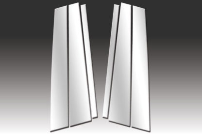 Mirror Finish Stainless Steel Pillar Post 6-Pc 2000 - 2006 BMW X5-E53