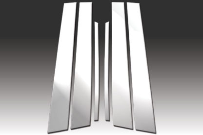 Mirror Finish Stainless Steel Pillar Post 6-Pc 1997 - 2005 Buick Park-Avenue