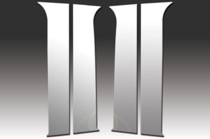 Mirror Finish Stainless Steel Pillar Post 4-Pc 2008 - 2016 Ford F250-CrewCab