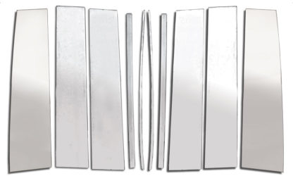 Mirror Finish Stainless Steel Pillar Post 10-Pc 2015 - 2016 GMC Yukon-XL