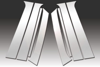 Mirror Finish Stainless Steel Pillar Post 6-Pc 2007 - 2012 Hyundai Santa-Fe