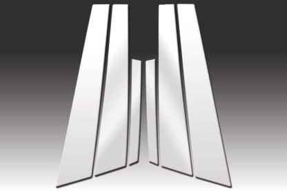 Mirror Finish Stainless Steel Pillar Post 6-Pc 2008 - 2015 Jaguar XF-Series