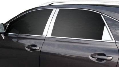Mirror Finish Stainless Steel Pillar Post w/ Triangle Post 8-Pc 2010 - 2015 Lexus RX350
