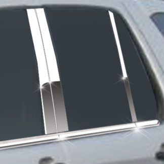 Mirror Finish Stainless Steel Pillar Post 6-Pc 1998 - 2005 Mercedes ML-Class-W163