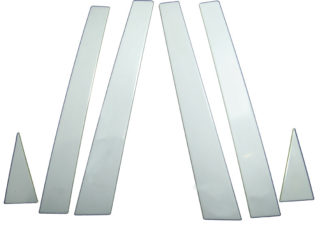 Mirror Finish Stainless Steel Pillar Post 6-Pc 2003 - 2008 Toyota Matrix