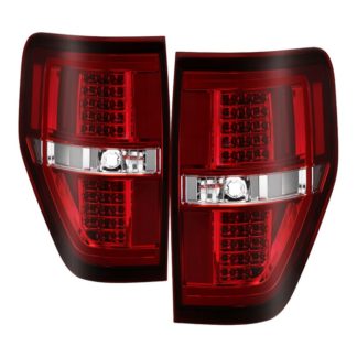 ALT-JH-FF15009-LBLED-RCFord F150 09-14 Light Bar LED Tail Lights - Red Clear