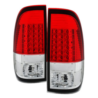 ALT-JH-FF15097-LED-RCFord F150 Styleside 97-03 / F250/350/450/550 Super Duty 99-07 LED Tail Lights - Red Clear