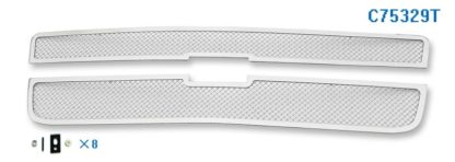 Mesh Grille 2001-2006 Chevy Avalanche  Main Upper Chrome With Body Cladding