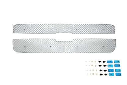 X Mesh Grille 2001-2006 Chevy Avalanche  Main Upper Chrome With Body Cladding