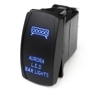 LED Rocker Switch w/ Blue LED Radiance (Aurora LED Bar Lights) - RSLJ47B