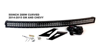 2014-2016 Chevy and GMC 1500/2500 Blacked Out Series Complete LED Light Bar Kit - RS-L37-288W