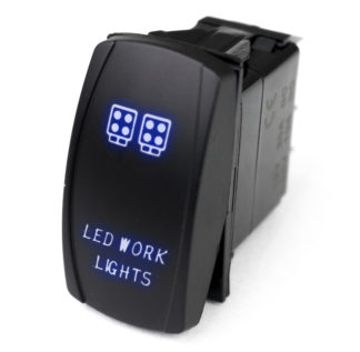 LED Rocker Switch w/ Blue LED Radiance (LED Work Lights) - RSLJ36B
