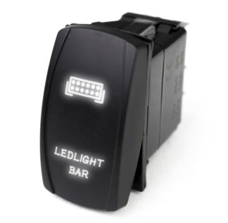 LED Rocker Switch w/ White LED Radiance (LED Light Bar) - RSLJ34B
