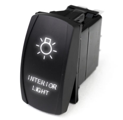 LED Rocker Switch w/ White LED Radiance (Interior Lights) - RSLJ57W