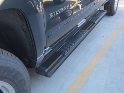 Running Board - S Series Cab Length OE Style; 2007-2018 GMC Sierra Extended Cab/ Double Cab (Black)