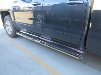 Running Board - S Series Cab Length OE Style; 2007-2018 GMC Sierra Extended Cab/ Double Cab (SILVER)
