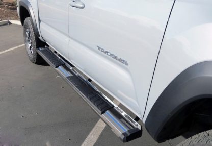 Running Board - S Series Cab Length OE Style; 2005-2018 Toyota Tacoma Double/Crew Cab (SILVER)
