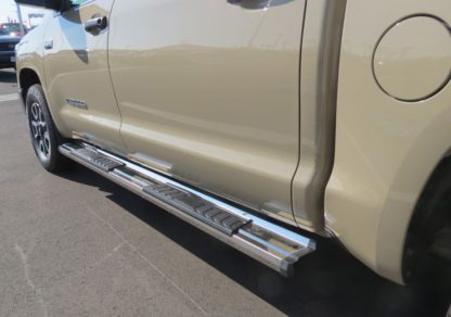 Running Board - S Series Cab Length OE Style; 2007-2018 Toyota Tundra CrewMax Cab (SILVER)