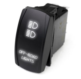 LED Rocker Switch w/ White LED Radiance (Off-road Lights) - RSLJ11W