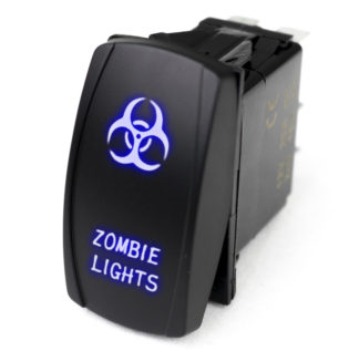 LED Rocker Switch w/ Blue LED Radiance (Zombie Lights) – RSLJ18B