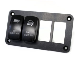 Race Sport® Aluminum Rocker Switch Mounting Panel for (4) Rocker Switches - RS4PRS