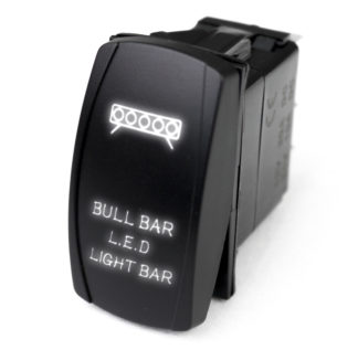 LED Rocker Switch w/ White LED Radiance (Bull Bar LED Light Bar) - RSLJ46W