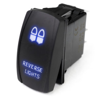 LED Rocker Switch w/ Blue LED Radiance (Reverse Lights) - RSLJ13B