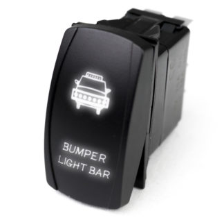 LED Rocker Switch w/ White LED Radiance (Bumper Light Bar) - RSLJ3W