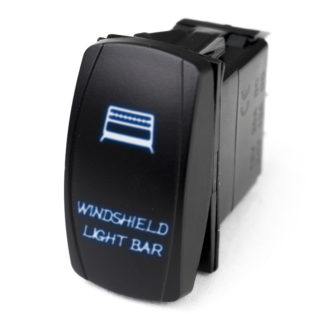 LED Rocker Switch w/ Blue LED Radiance (Windshield Light Bar) - RSLJ29B