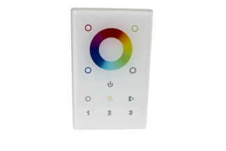 3 zones RGB Glass Touch  remote Panel Wall Mount (Works with PART# RS1009FA7PD receiver Box - Sold Separately) - RS2820US