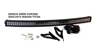Blacked Out Series Complete LED Light Bar Kit fits 2004-2014 Nissan Titan 4WD/2WD – RS-L34-288W
