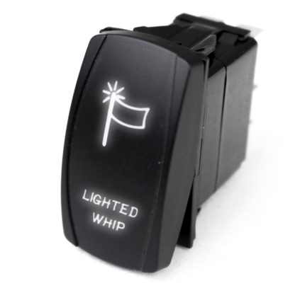 LED Rocker Switch w/ White LED Radiance (Lighted WHIP) - RSLJ61W