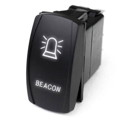 LED Rocker Switch w/ White LED Radiance (Beacon) - RSLJ51W