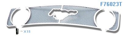Mesh Grille 2005-2009 Ford Mustang  Main Upper Chrome GT V8 With Logo Show