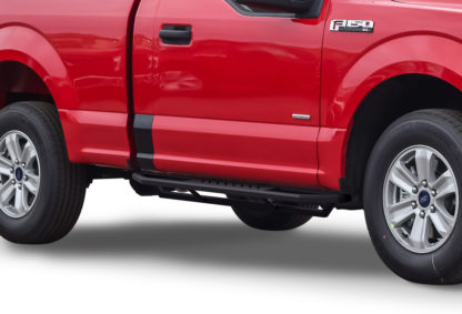 Truck Side Armor - 2 Inch Black Square Tube Style - 2015-2018 Ford F-150