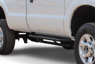 Truck Side Armor - 2 Inch Black Square Tube Style - 1999-2016 Ford F-350 SD