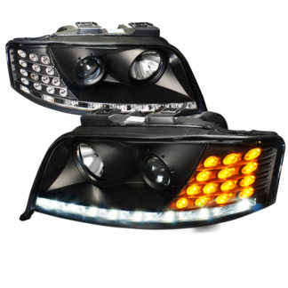 02-05 Audi A6 Projector HeadLight Black Housing Only Compatible With Factory Xenon Model