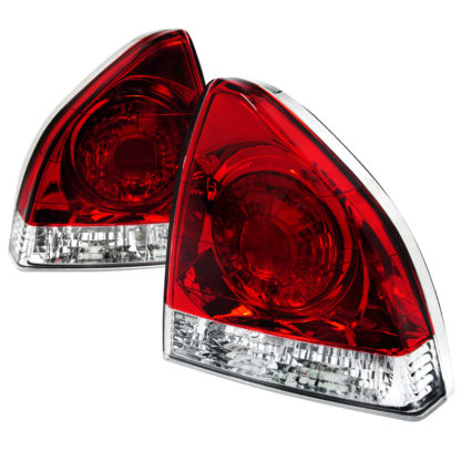 92-96 Honda Prelude Tail Lights Red Clear
