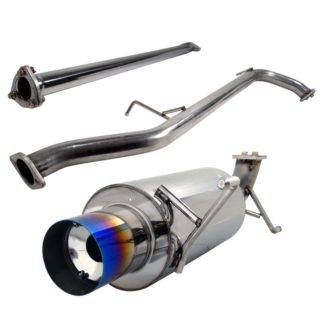 98-02 Honda Accord 2.5 Inch Inlet N1 Style Catback Exhaust With Burnt Tip