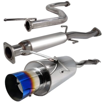 92-95 Honda Civic 2.5 Inch Inlet N1 Style Catback Exhaust With Burnt Tip