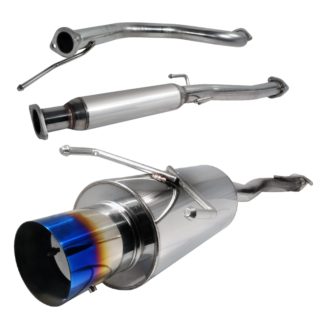 92-00 Honda Civic 2.5 Inch Inlet N1 Style Catback Exhaust With Burnt Tip