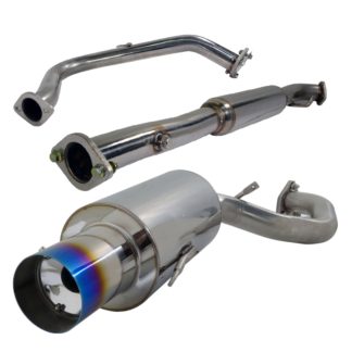 95-99 Mitsubishi Eclipse 2.5 Inch Inlet N1 Style Catback Exhaust With Burnt Tip Non Turbo